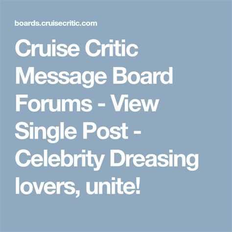 cruise critic boards celebrity|celebrity cruise critic message boards.